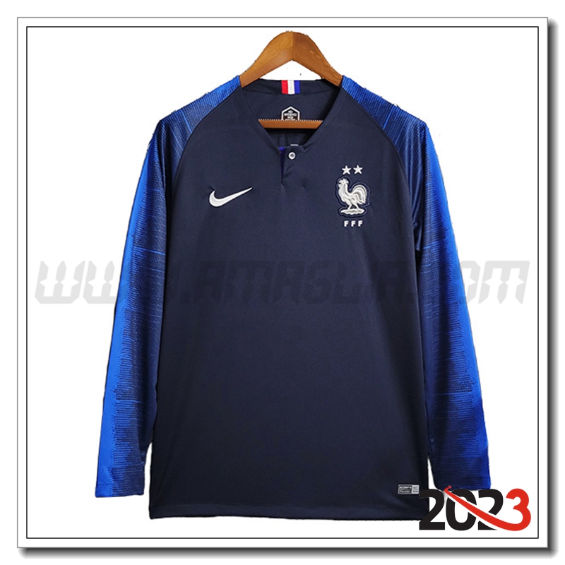 Prima Maglia Retro Francia Manica lunga 2018