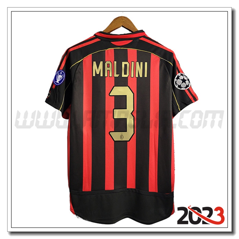 Prima Maglia Retro AC Milan Manica lunga 2006/2007