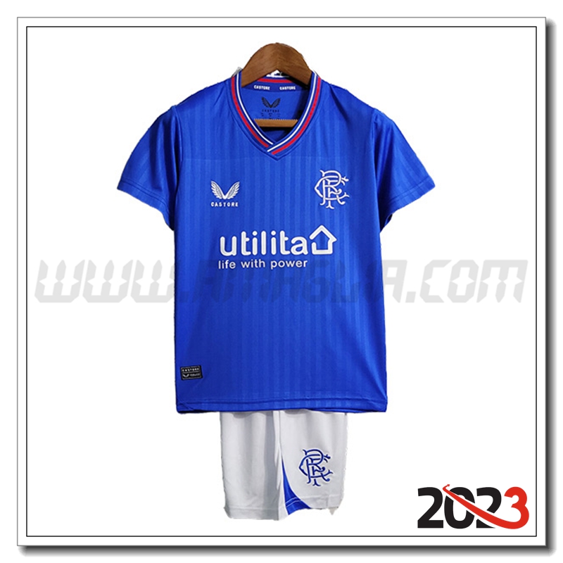 Kit Maglia Rangers FC Bambino Prima 2023 2024