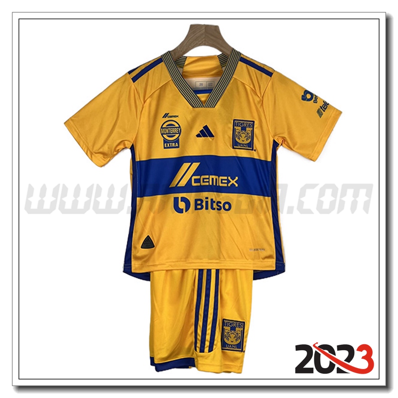 Kit Maglia Tigres UANL Bambino Prima 2023 2024