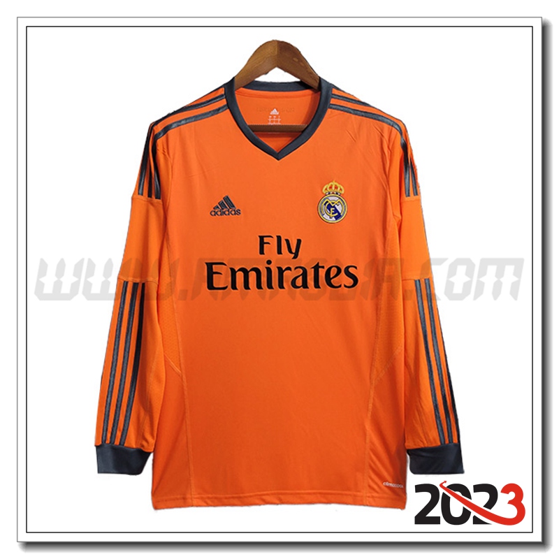 Seconda Maglia Retro Real Madrid Manica lunga 2013/2014
