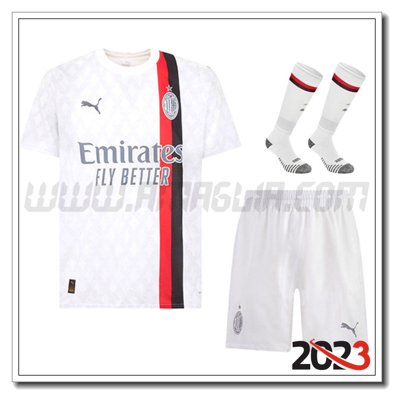 Kit Maglia AC Milan Seconda (Pantaloncini + Calzini) 2023 2024