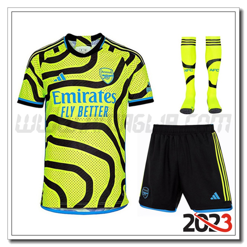 Kit Maglia Arsenal Seconda (Pantaloncini + Calzini) 2023 2024