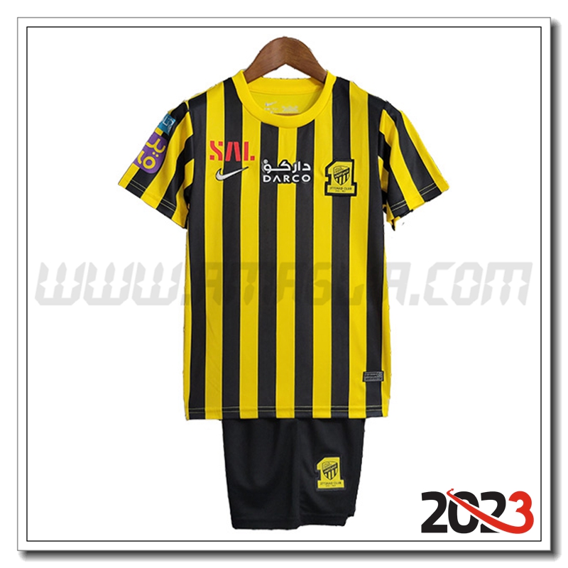 Nuovo Kit Maglia Al-Ittihad Bambino Prima 2023 2024