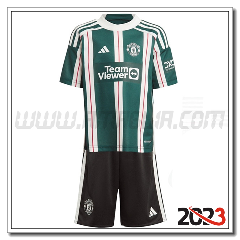 Kit Maglia Manchester United Bambino Seconda 2023 2024
