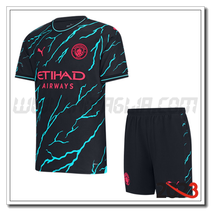 Kit Maglia Manchester City Bambino Terza 2023 2024