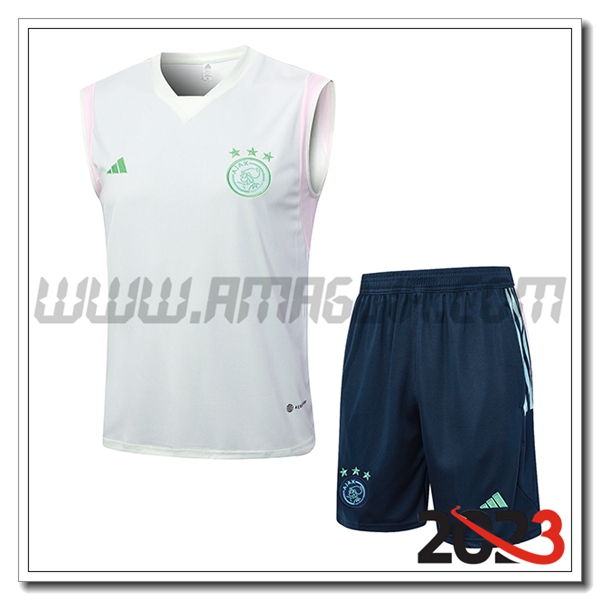Kit Canotta Allenamento + Pantaloncini Ajax Verde Clair 2023 2024
