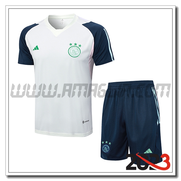 Kit Maglia Allenamento + Pantaloncini Ajax blu marina 2023 2024 -03