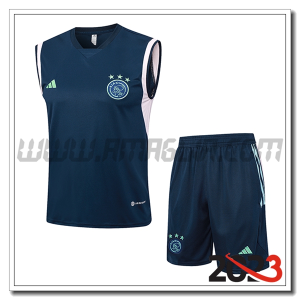 Kit Canotta Allenamento + Pantaloncini Ajax Giallo 2023 2024