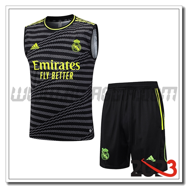 Kit Canotta Allenamento + Pantaloncini Real Madrid Nero 2023 2024