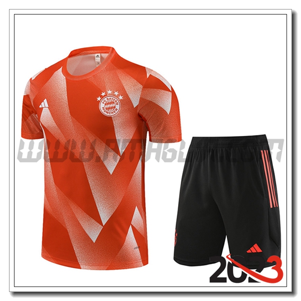 Kit Maglia Allenamento + Pantaloncini Bayern Monaco Arancia 2023 2024