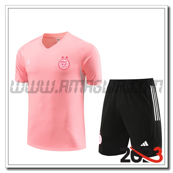 Kit Maglia Allenamento + Pantaloncini Algeria Rosa 2023 2024