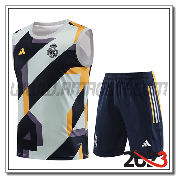 Kit Canotta Allenamento + Pantaloncini Real Madrid Verde 2023 2024 -03