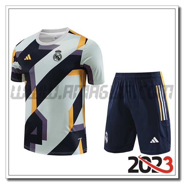 Kit Maglia Allenamento + Pantaloncini Real Madrid blu marina 2023 2024 -02