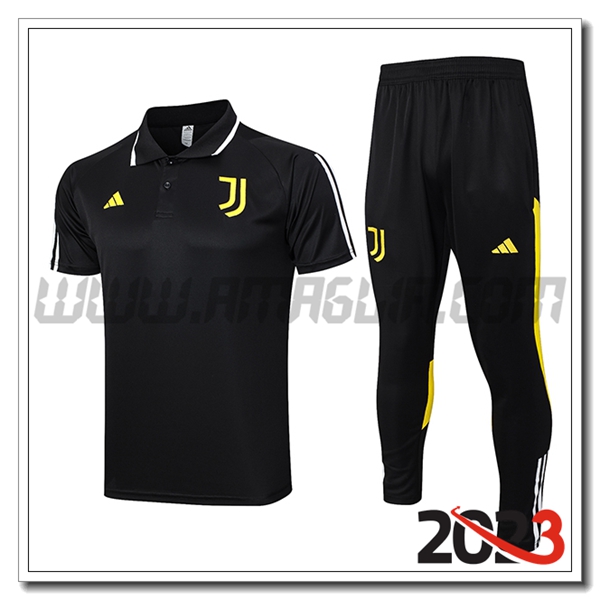 Kit Maglia Polo Juventus Nero 2023 2024