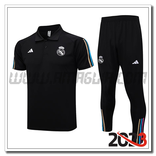 Kit Maglia Polo Real Madrid Nero 2023 2024