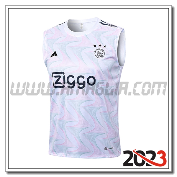 Canotta Allenamento Ajax Bianco 2023 2024