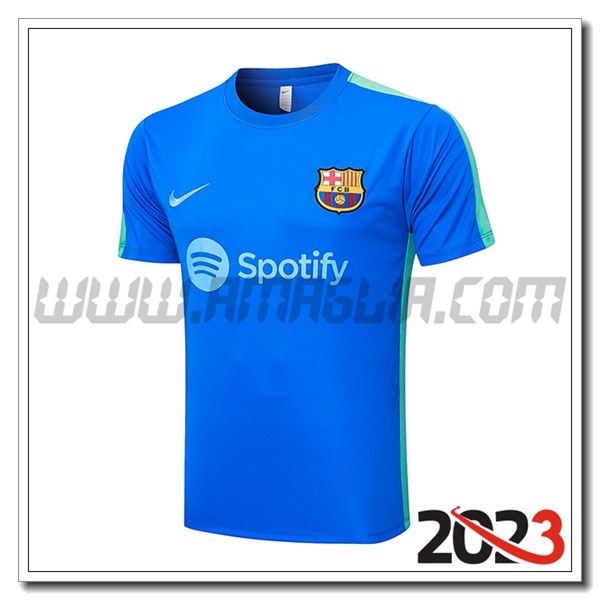 T Shirt Allenamento FC Barcellona Blu 2023 2024
