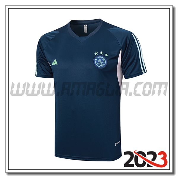 T Shirt Allenamento Ajax blu marina 2023 2024 -02