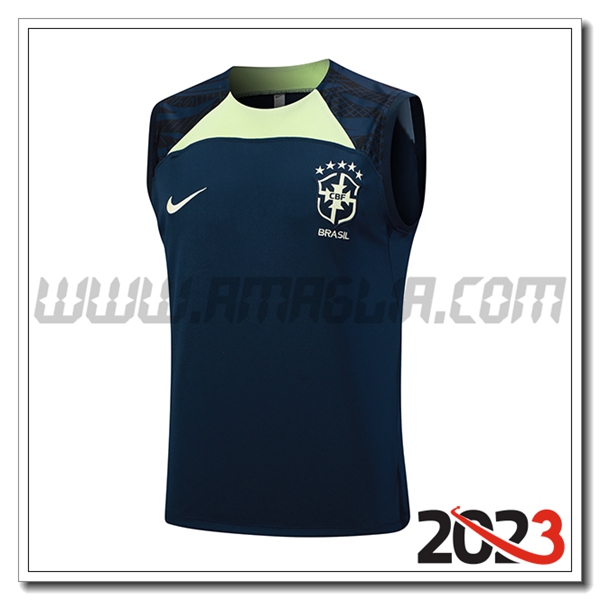 Canotta Allenamento Brasile blu marina 2023 2024