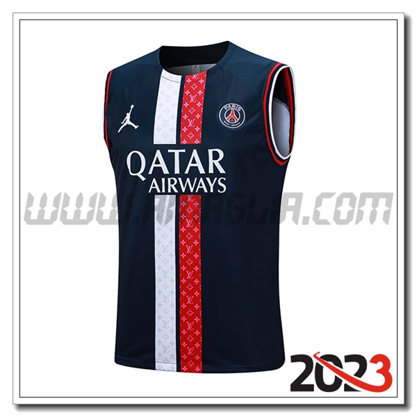 Canotta Allenamento PSG blu marina 2023 2024 -05