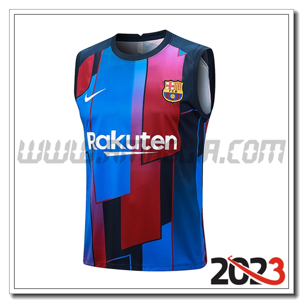 Canotta Allenamento FC Barcellona Blu 2023 2024 -03
