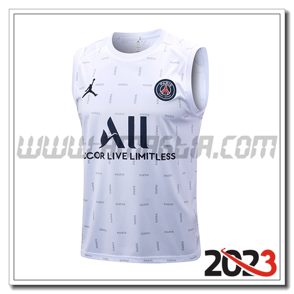 Canotta Allenamento PSG Bianco 2023 2024 -02