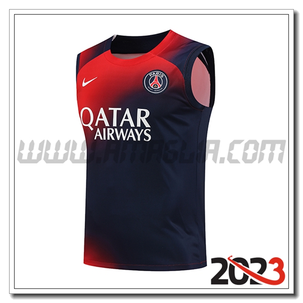 Canotta Allenamento PSG Rosso/Blu 2023 2024