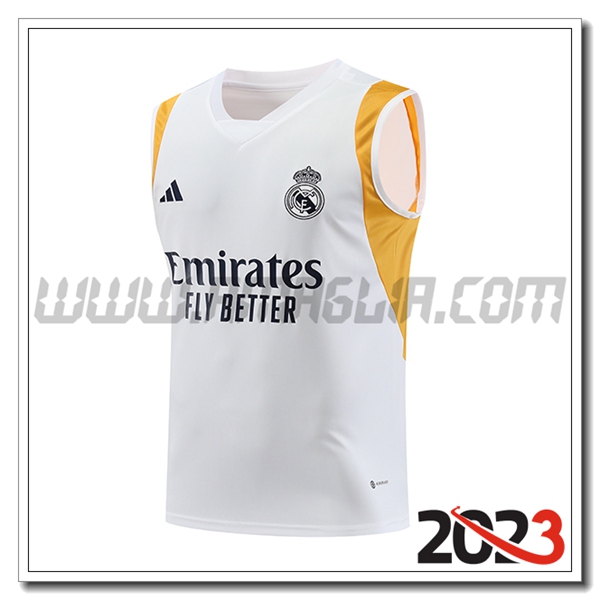 Canotta Allenamento Real Madrid Bianco 2023 2024 -05