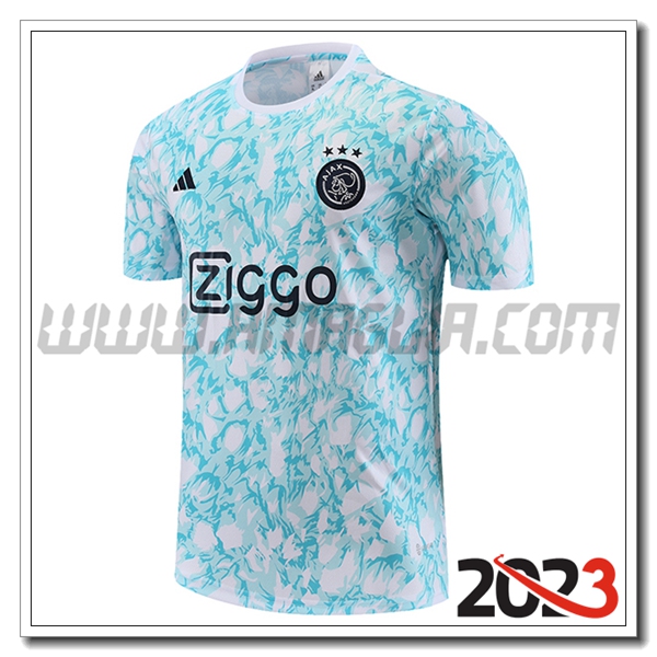 T Shirt Allenamento Ajax Azzurro 2023 2024