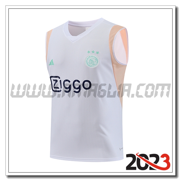 Canotta Allenamento Ajax Bianco 2023 2024 -02