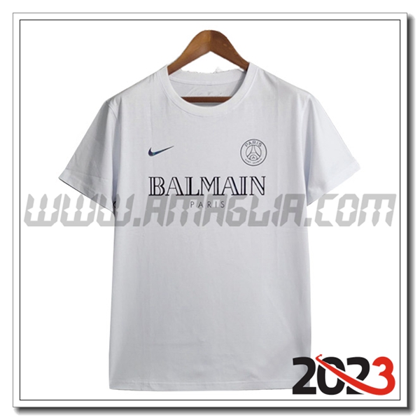 T Shirt Allenamento PSG Bianco 2023 2024 -04