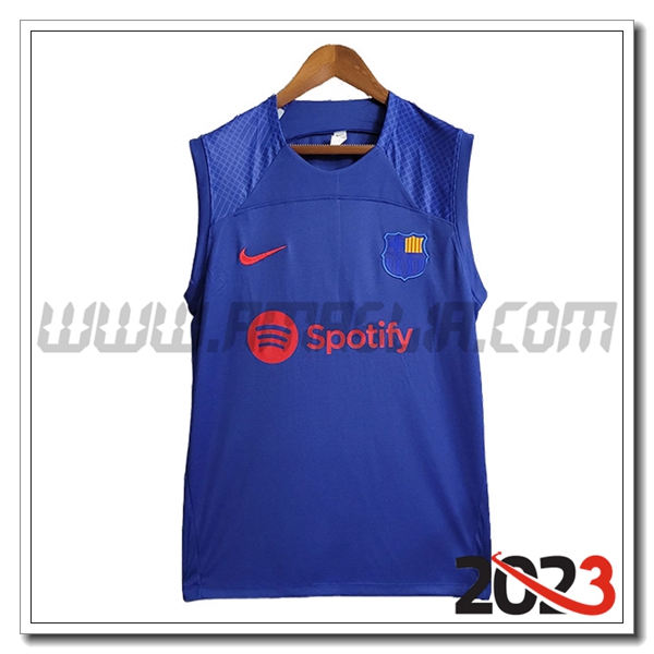 Canotta Allenamento FC Barcellona blu marina 2023 2024
