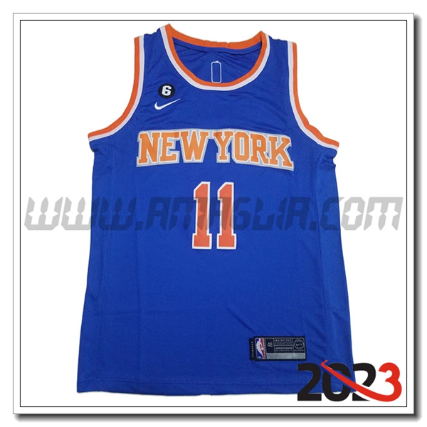 Maglia New York Knicks (MarroneSON #11) 2023/24 Blu -02