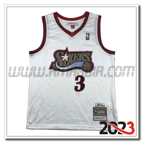 Maglia Philadelphia 76ers (IVERSON #3) 2023/24 Bianco