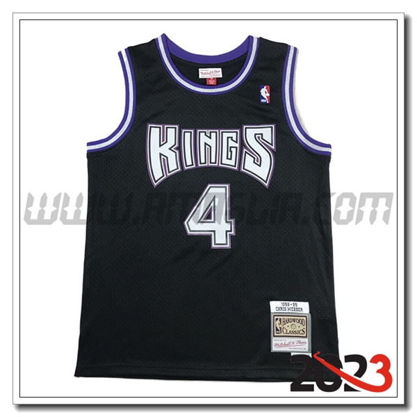 Maglia Sacramento Kings (WEBBER #4) 2023/24 Nero