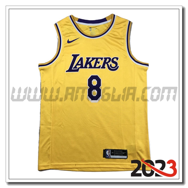 Maglia Los Angeles Lakers (BRYANT #8) 2023/24 Giallo -02