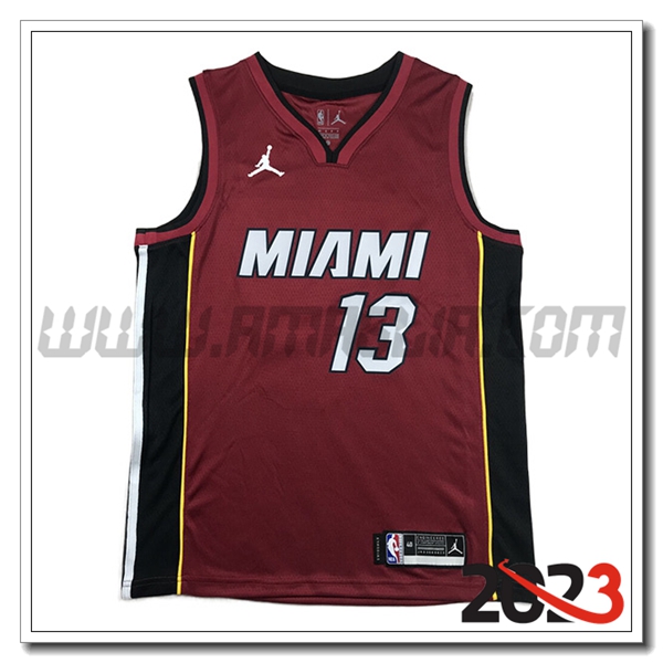 Maglia Miami Heat (ADEBAYO #13) 2023/24 Rosso -03
