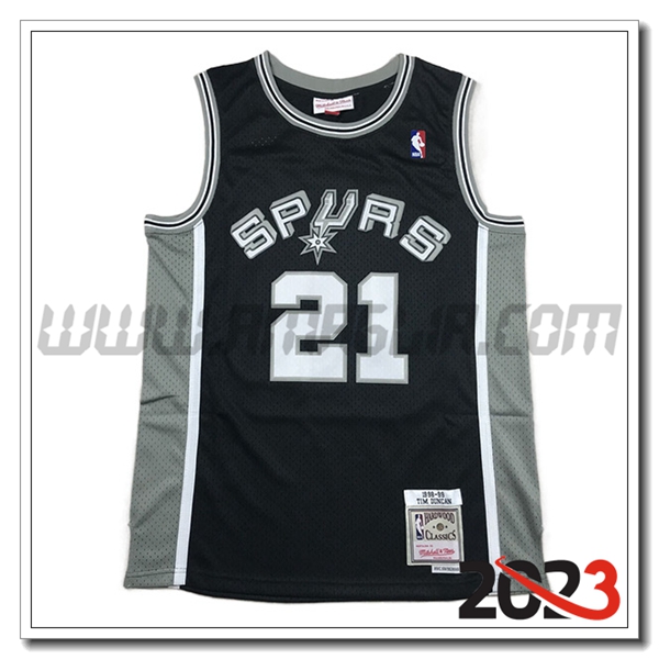 Maglia San Antonio Spurs (DUNCAN #21) 2023/24 Nero