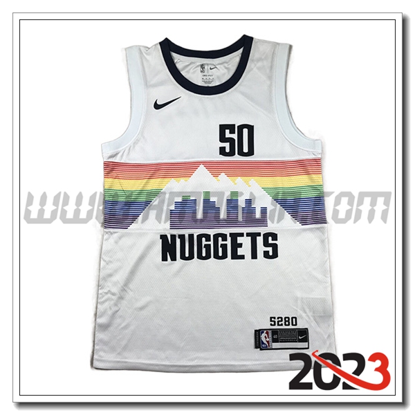 Maglia Denver Nuggets (GOROON #50) 2023/24 Bianco