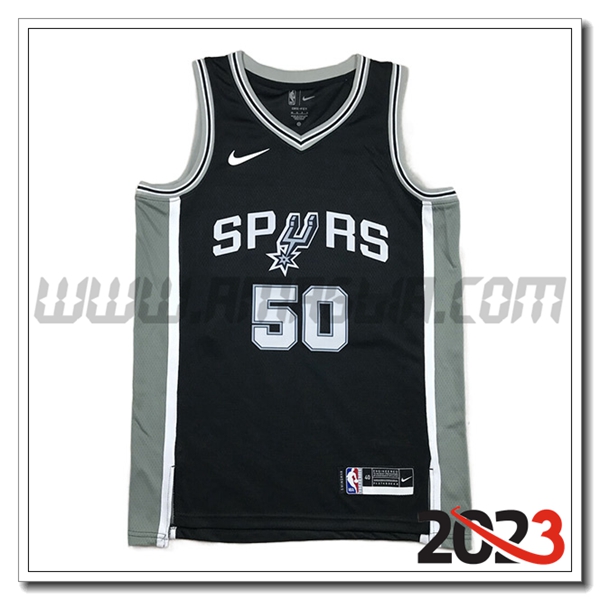 Maglia San Antonio Spurs (ROBINSON #50) 2023/24 Nero