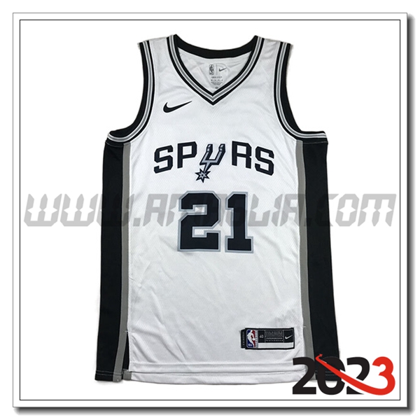 Maglia San Antonio Spurs (DUNCAN #21) 2023/24 Bianco -02