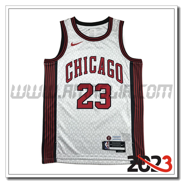 Maglia Chicago Bulls (JORDAN #23) 2023/24 Bianco -04