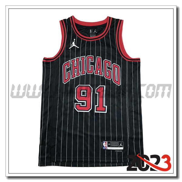 Maglia Chicago Bulls (RODMAN #91) 2023/24 Nero -02