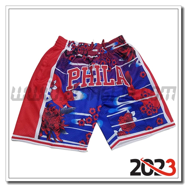 Pantaloncini NBA Philadelphia 76ers 2023/24 Rosso/Blu