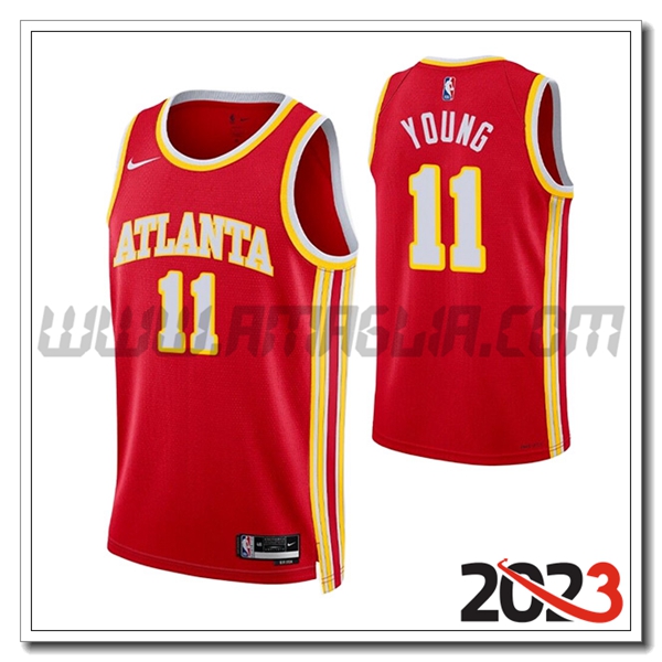 Maglia Atlanta Hawks (YOUNG #11) 2023/24 Rosso -02