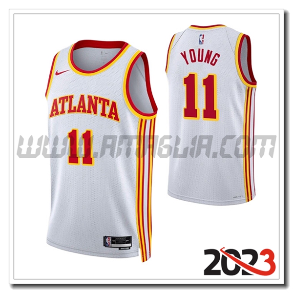 Maglia Atlanta Hawks (YOUNG #11) 2023/24 Bianco -02