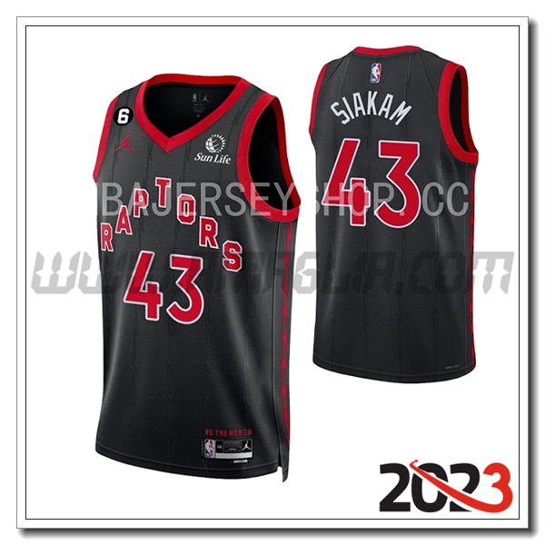 Maglia Toronto Raptors (SIAKAM #43) 2023/24 Nero