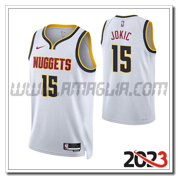 Maglia Denver Nuggets (JOKIC #15) 2023/24 Bianco -06