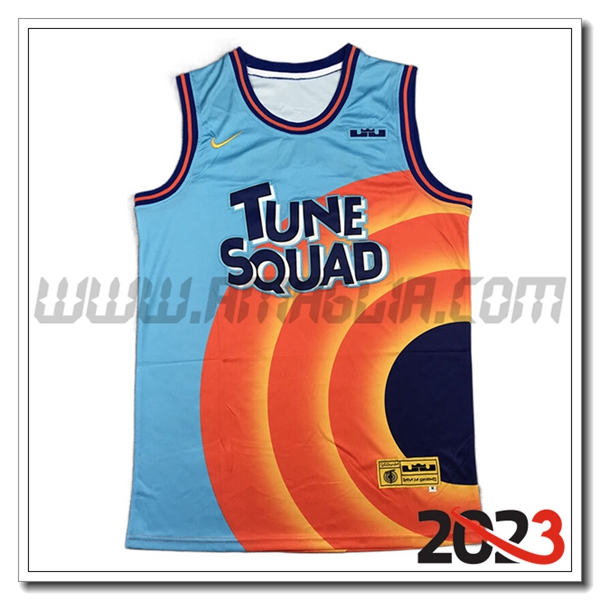 Maglia Los Angeles Lakers (JAMES #6) 2023/24 Blu/Arancia